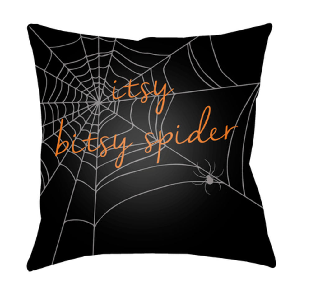 BOO111-1818 18 x 18 x 4 in. Boo Square Throw Pillow, Black