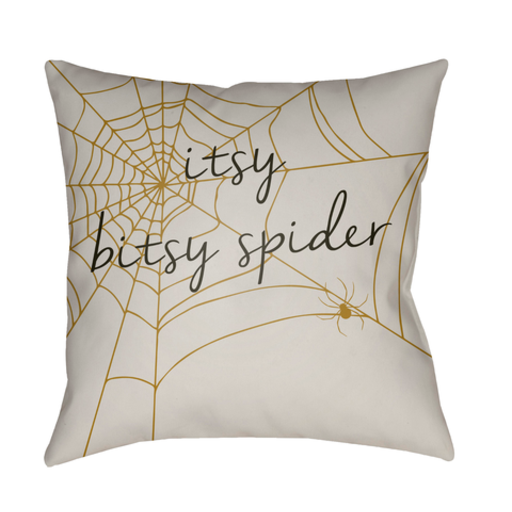 BOO113-2020 20 x 20 x 4 in. Boo Square Throw Pillow, Beige