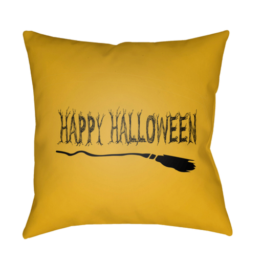 BOO121-2020 20 x 20 x 4 in. Boo Square Throw Pillow, Light Orange