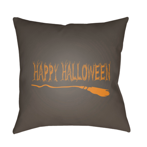 BOO125-2020 20 x 20 x 4 in. Boo Square Throw Pillow, Brown
