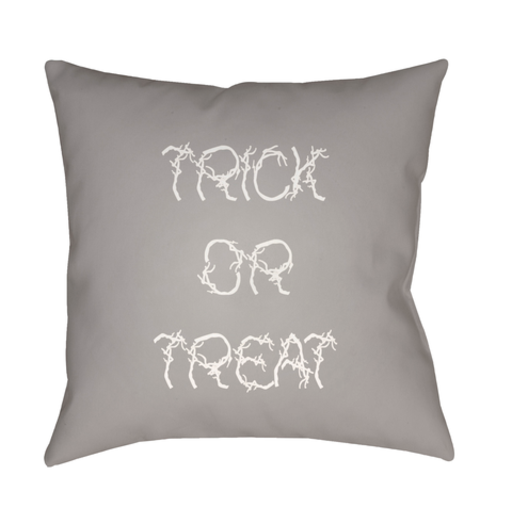 BOO127-2020 20 x 20 x 4 in. Boo Square Throw Pillow, Gray