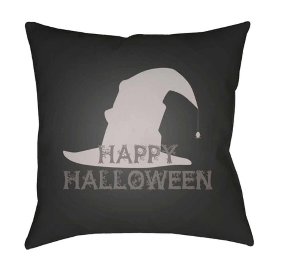 BOO141-1818 18 x 18 x 4 in. Boo Square Throw Pillow, Black