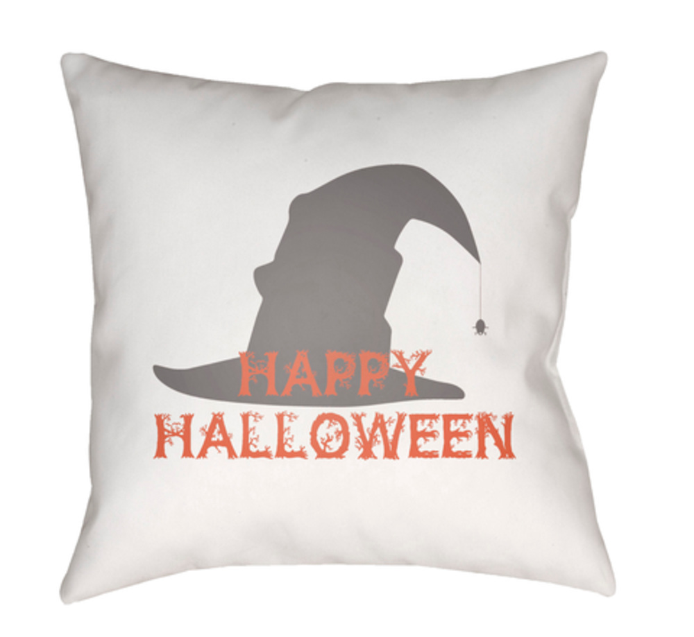 BOO142-1818 18 x 18 x 4 in. Boo Square Throw Pillow, White