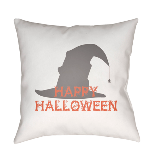 BOO142-2020 20 x 20 x 4 in. Boo Square Throw Pillow, White