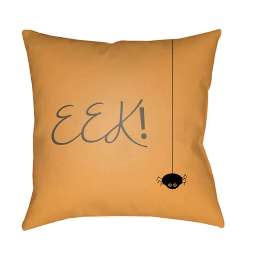 BOO146-2020 20 x 20 x 4 in. Boo Square Throw Pillow, Light Orange