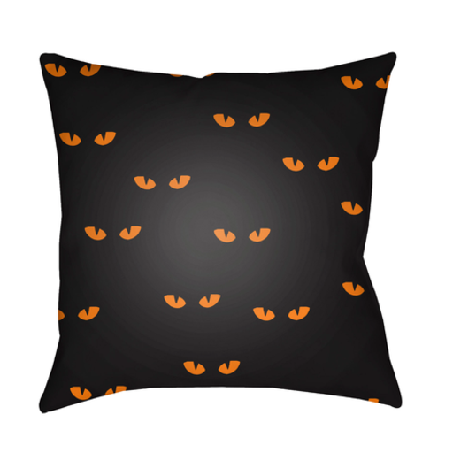 BOO152-2020 20 x 20 x 4 in. Boo Square Throw Pillow, Black & Orange