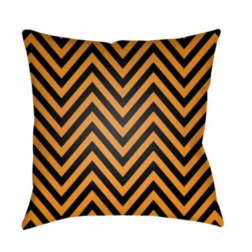 BOO162-2020 20 x 20 x 4 in. Boo Square Throw Pillow, Orange & Black