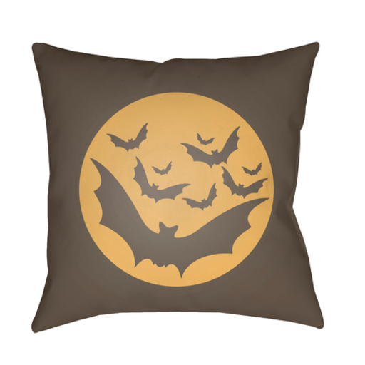 BOO171-2020 20 x 20 x 4 in. Boo Square Throw Pillow, Gray & Orange