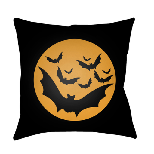 BOO172-2020 20 x 20 x 4 in. Boo Square Throw Pillow, Black