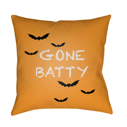 BOO178-2020 20 x 20 x 4 in. Boo Square Throw Pillow, Orange & White