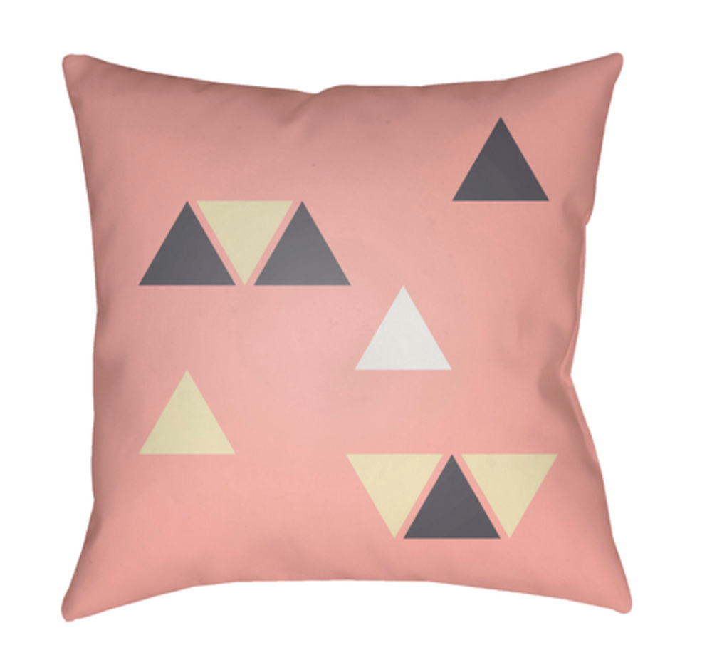 WRAN014-1818 18 x 18 x 4 in. Triangles Square Throw Pillow, Multi Color