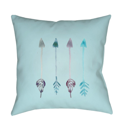 ARW006-2020 20 x 20 x 4 in. Arrows Square Throw Pillow, Blue, Gray & Purple