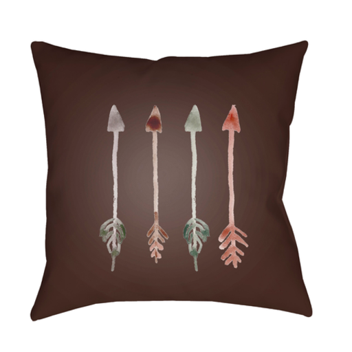 ARW009-2020 20 x 20 x 4 in. Arrows Square Throw Pillow, Red & Green