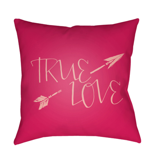HEART022-2020 20 x 20 x 4 in. True Love Square Throw Pillow, Pink
