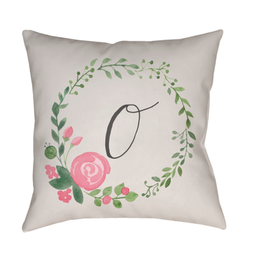 INT041-2020 20 x 20 x 4 in. Initials II Square Throw Pillow, Multi Color