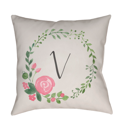 INT048-2020 20 x 20 x 4 in. Initials II Square Throw Pillow, Multi Color