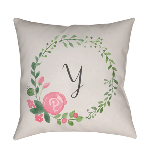 INT051-2020 20 x 20 x 4 in. Initials II Square Throw Pillow, Multi Color