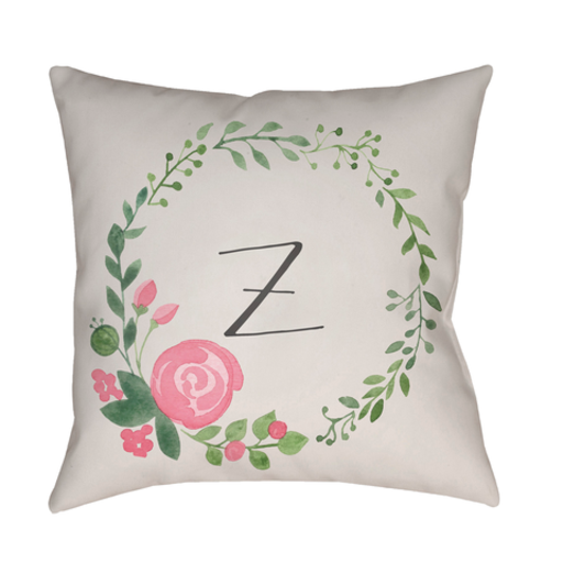 INT052-2020 20 x 20 x 4 in. Initials II Square Throw Pillow, Multi Color