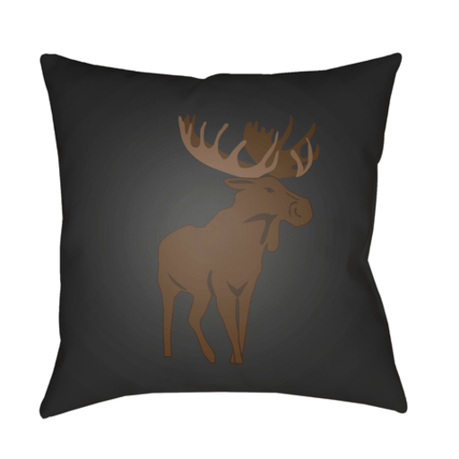 MOO002-2020 20 x 20 x 4 in. Moose Square Throw Pillow, Gray & Brown