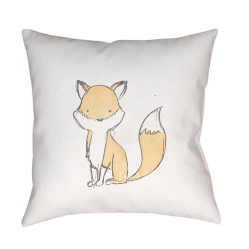 NUR003-2020 20 x 20 x 4 in. Nursery Square Throw Pillow, Brown & White