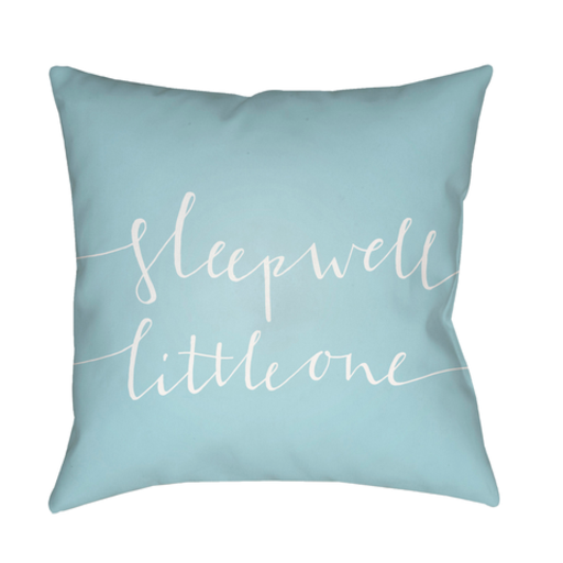 NUR012-2020 20 x 20 x 4 in. Little One Square Throw Pillow, Blue & White