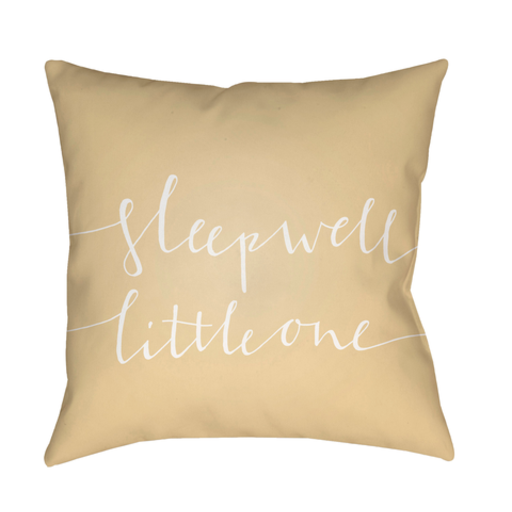 NUR015-2020 20 x 20 x 4 in. Little One Square Throw Pillow, Yellow & White