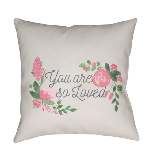 NUR016-2020 20 x 20 x 4 in. You Are Loved Square Throw Pillow, Multi Color
