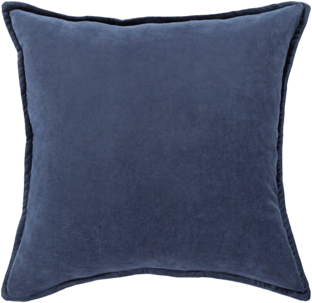 CV016-2020 20 x 20 x 0.25 in. Cotton Velvet Contemporary Lumbar Pillow Cover, Navy -  Livabliss