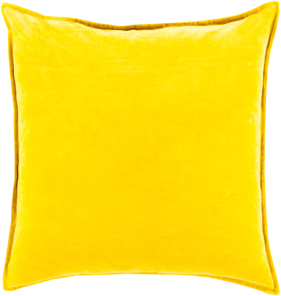 CV020-1320 13 x 20 x 0.25 in. Cotton Velvet Contemporary Lumbar Pillow Cover, Mustard