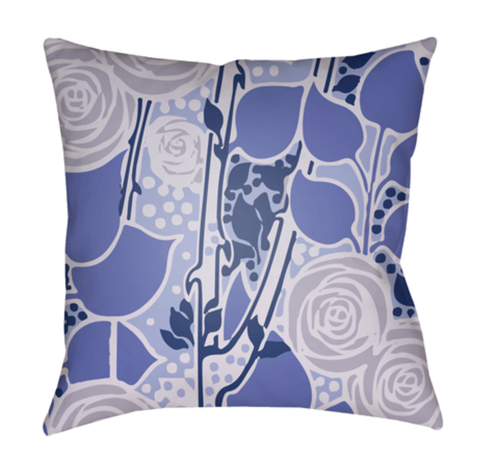CF020-2222 22 x 22 x 5 in. Chinoiserie Floral Floral Square Throw Pillow, Multi Color