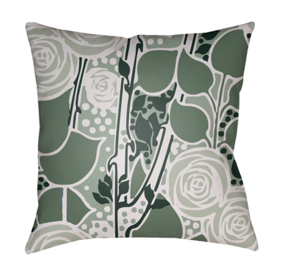 CF021-2222 22 x 22 x 5 in. Chinoiserie Floral Floral Square Throw Pillow, Multi Color
