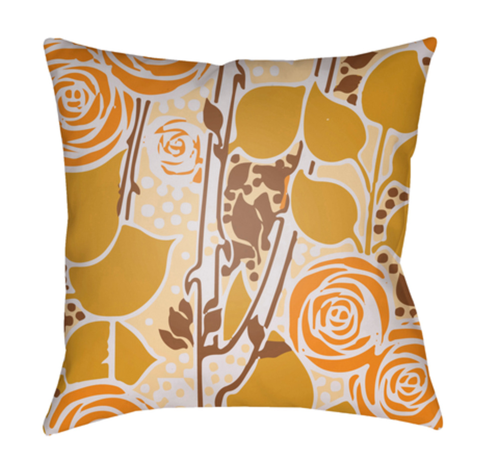 CF024-2222 22 x 22 x 5 in. Chinoiserie Floral Floral Square Throw Pillow, Multi Color
