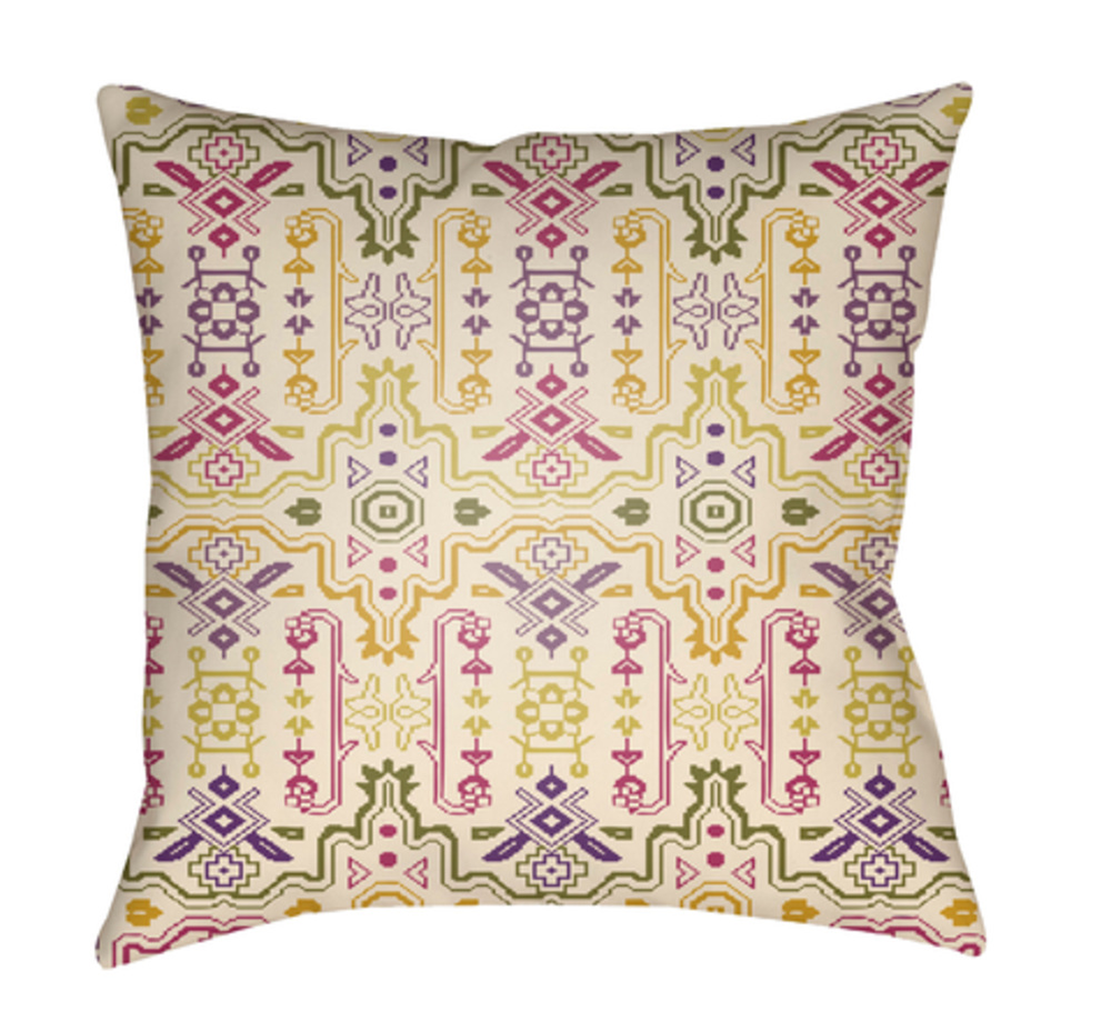 YN010-2222 22 x 22 x 5 in. Yindi Geometric Square Throw Pillow, Multi Color
