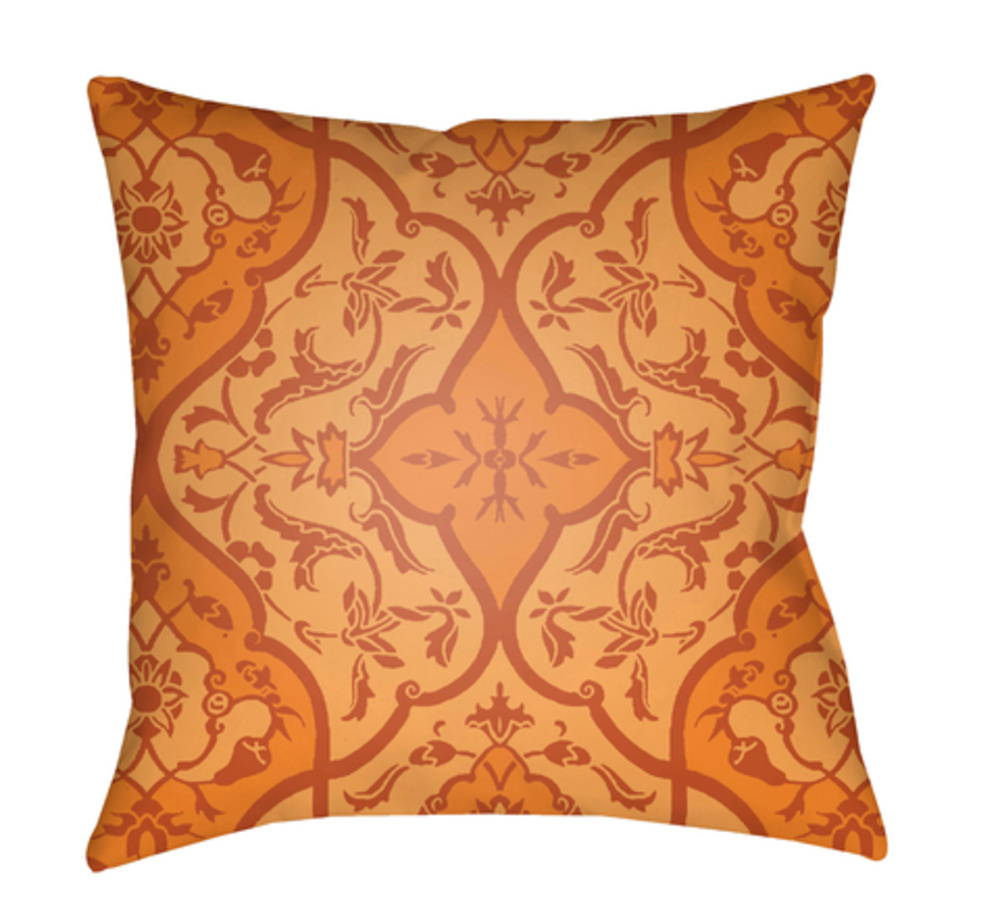 YN024-2222 22 x 22 x 5 in. Yindi Geometric Square Throw Pillow, Bright Orange & Burnt Orange