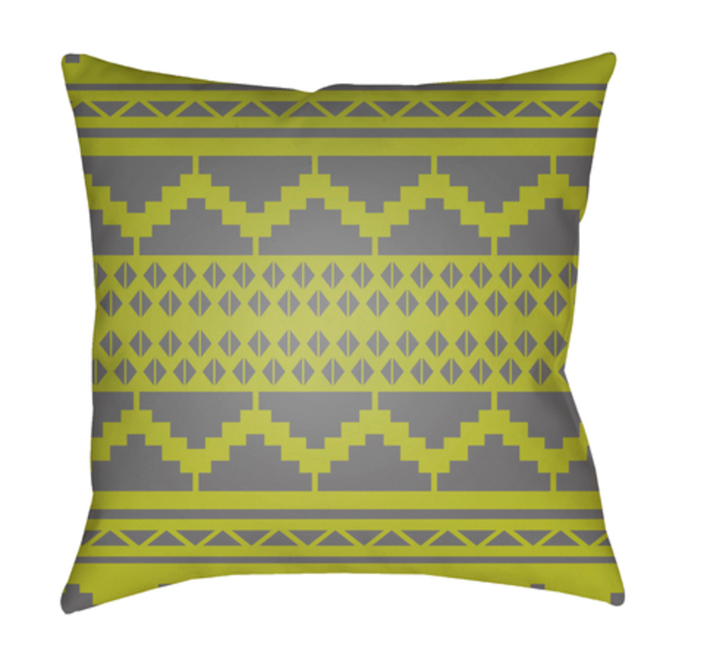 YN034-2222 22 x 22 x 5 in. Yindi Geometric Square Throw Pillow, Teal & Lime
