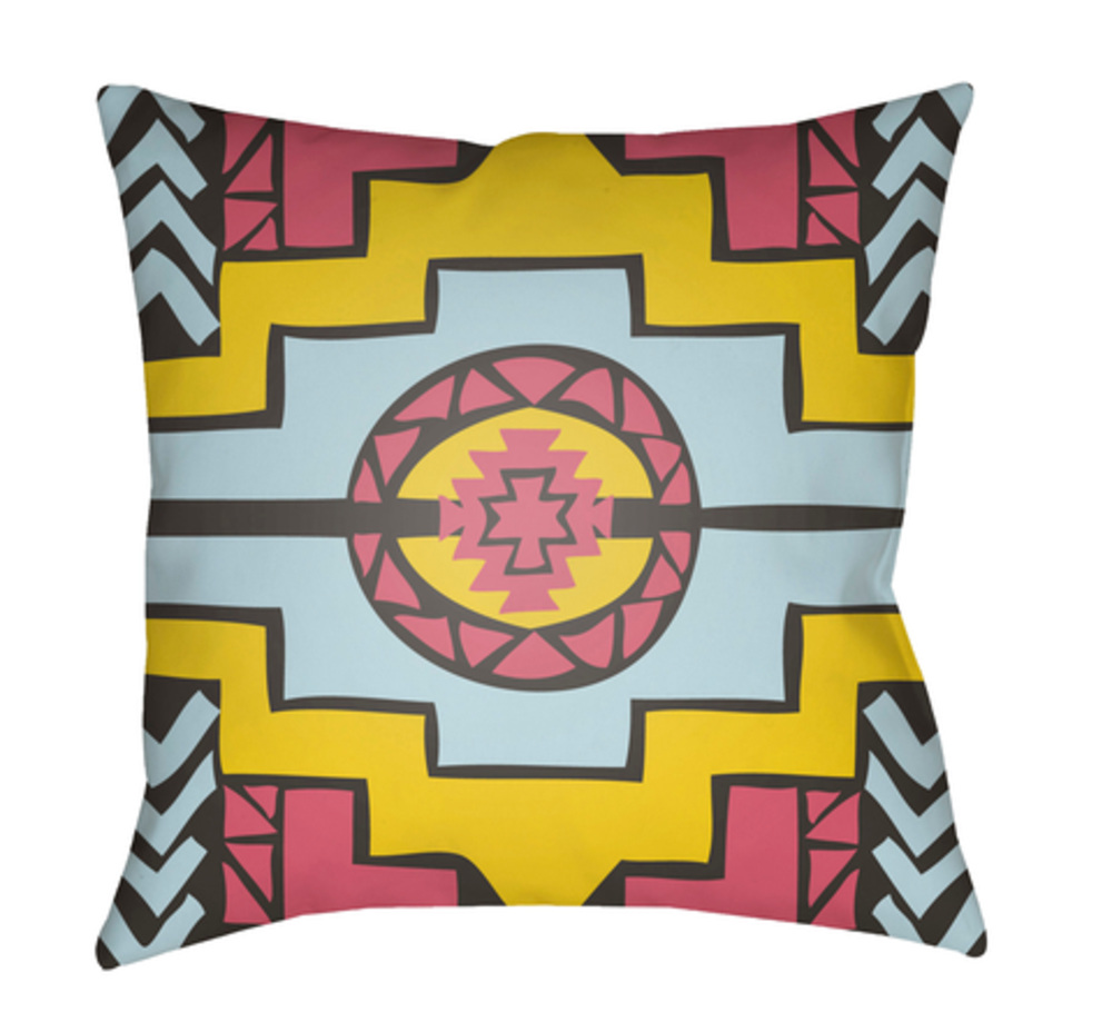 YN040-2222 22 x 22 x 5 in. Yindi Geometric Square Throw Pillow, Multi Color