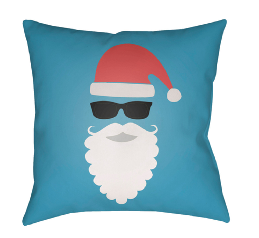 HDY088-1818 18 x 18 x 4 in. Santa Square Throw Pillow, Multi Color