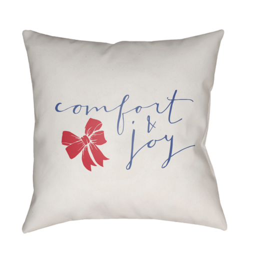 HDY010-2020 20 x 20 x 4 in. Comfort Square Throw Pillow, White & Blue