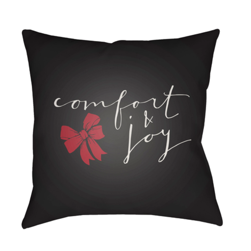 HDY012-2020 20 x 20 x 4 in. Comfort Square Throw Pillow, Black & White
