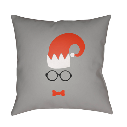 HDY021-2020 20 x 20 x 4 in. Elf Square Throw Pillow, Gray, Red & White