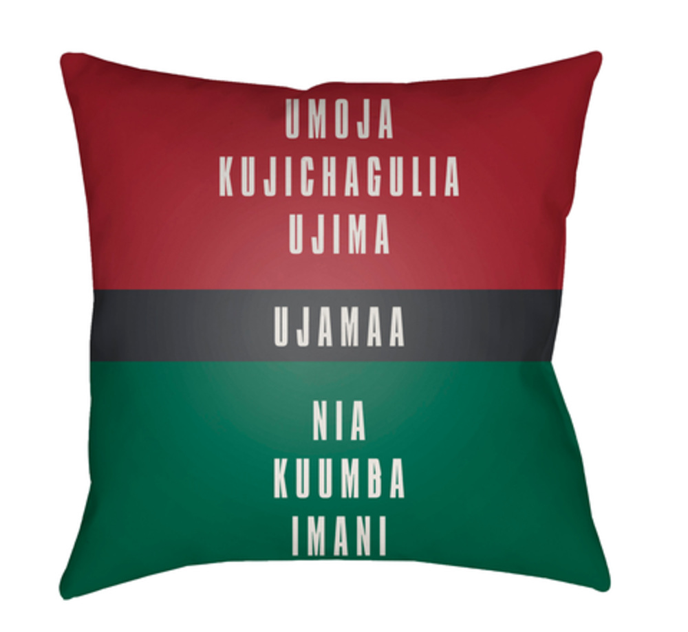 HDY051-2020 Kwanzaa III Medium Throw Pillow, 20 x 20 x 4 in. - Multicolor