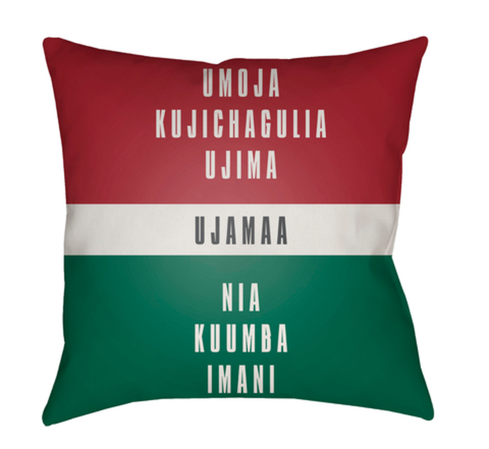 HDY052-2020 Kwanzaa III Medium Throw Pillow, 20 x 20 x 4 in. - Multicolor