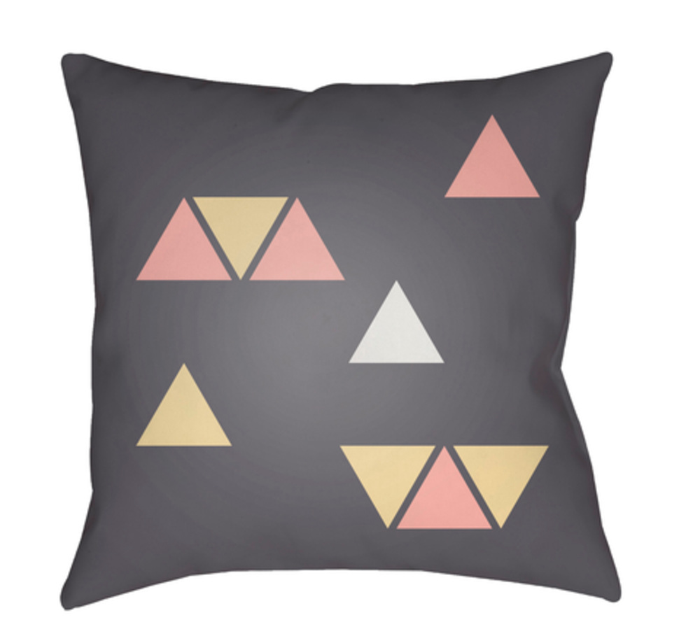 WRAN012-2020 Triangles Medium Throw Pillow, 20 x 20 x 4 in. - Multicolor