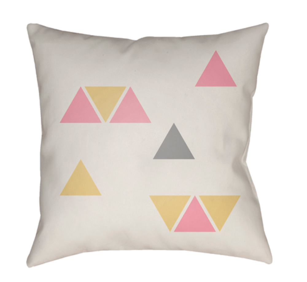 WRAN015-2020 Triangles Medium Throw Pillow, 20 x 20 x 4 in. - Multicolor