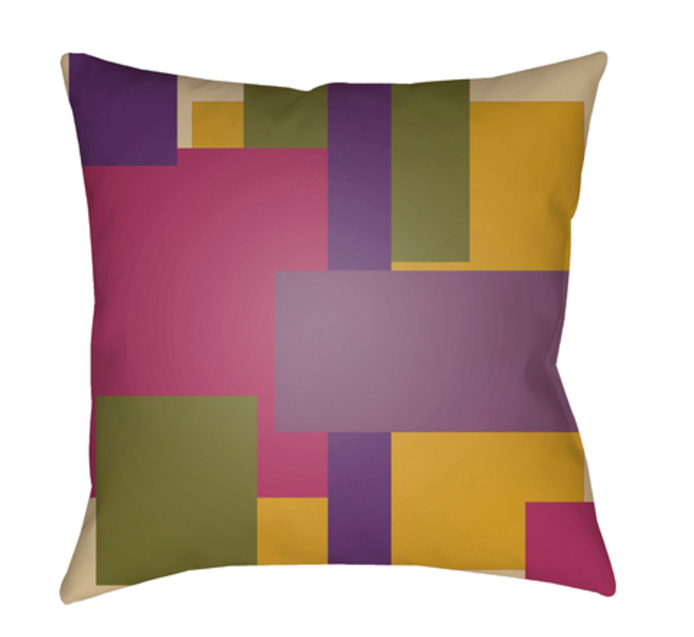 MD074-2222 Moderne Outdoor Large Throw Pillow, 22 x 22 x 5 in. - Multicolor
