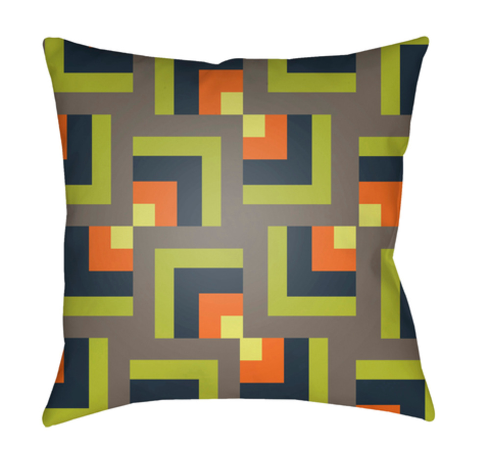 MD083-2222 Moderne Outdoor Large Throw Pillow, 22 x 22 x 5 in. - Multicolor