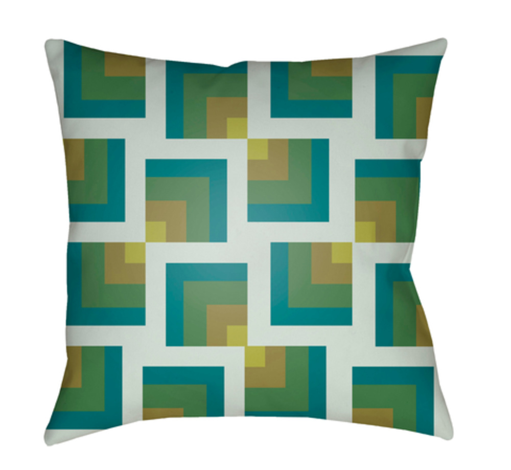 MD084-2222 Moderne Outdoor Large Throw Pillow, 22 x 22 x 5 in. - Multicolor