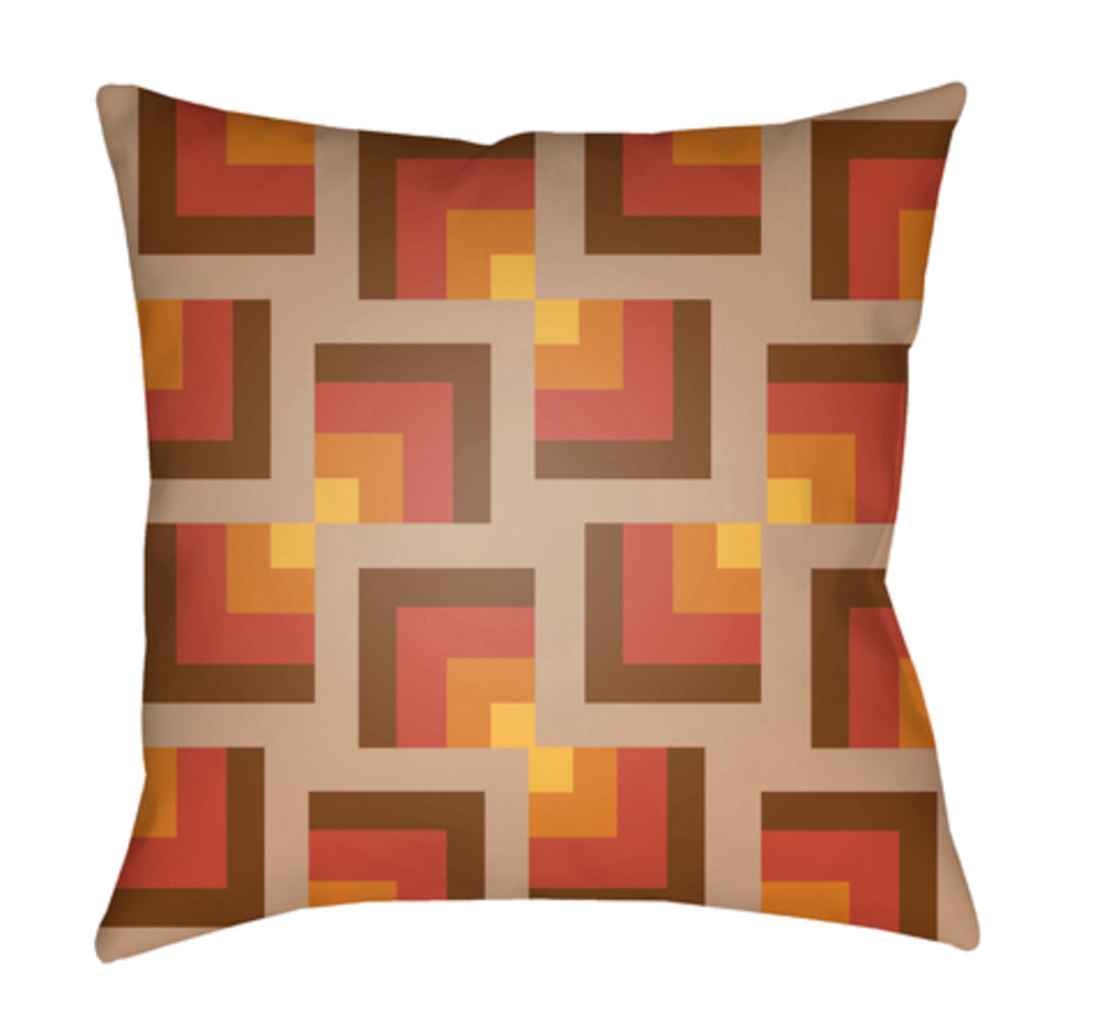 MD091-2222 Moderne Outdoor Large Throw Pillow, 22 x 22 x 5 in. - Multicolor