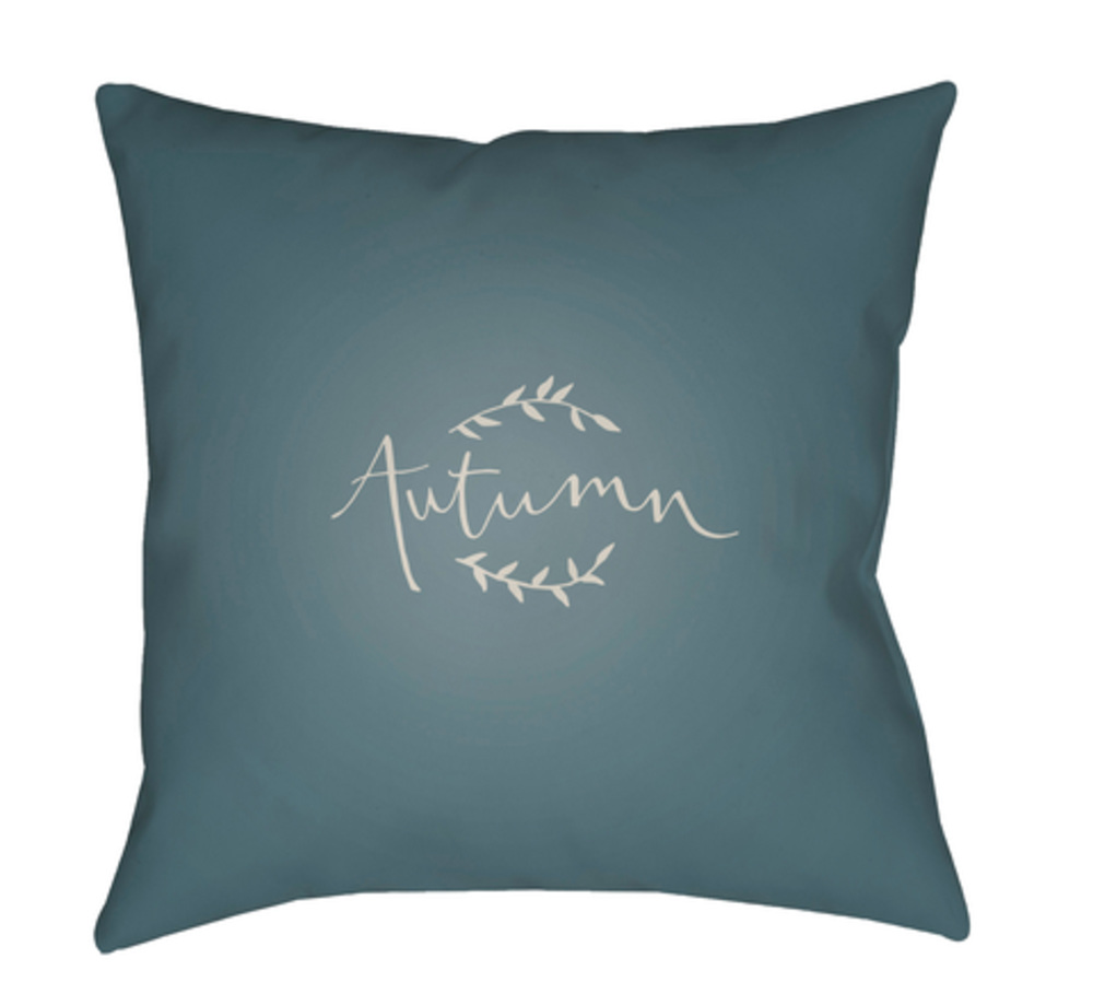 FALL003-2020 Fall Medium Throw Pillow, 20 x 20 x 4 in. - Blue & White
