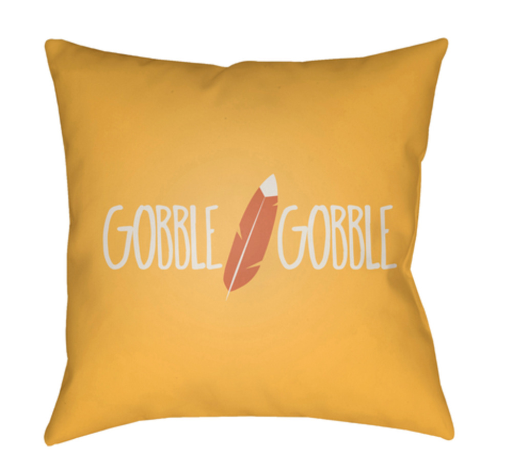 FTH001-2020 Feather Medium Throw Pillow, 20 x 20 x 4 in. - Yellow & White